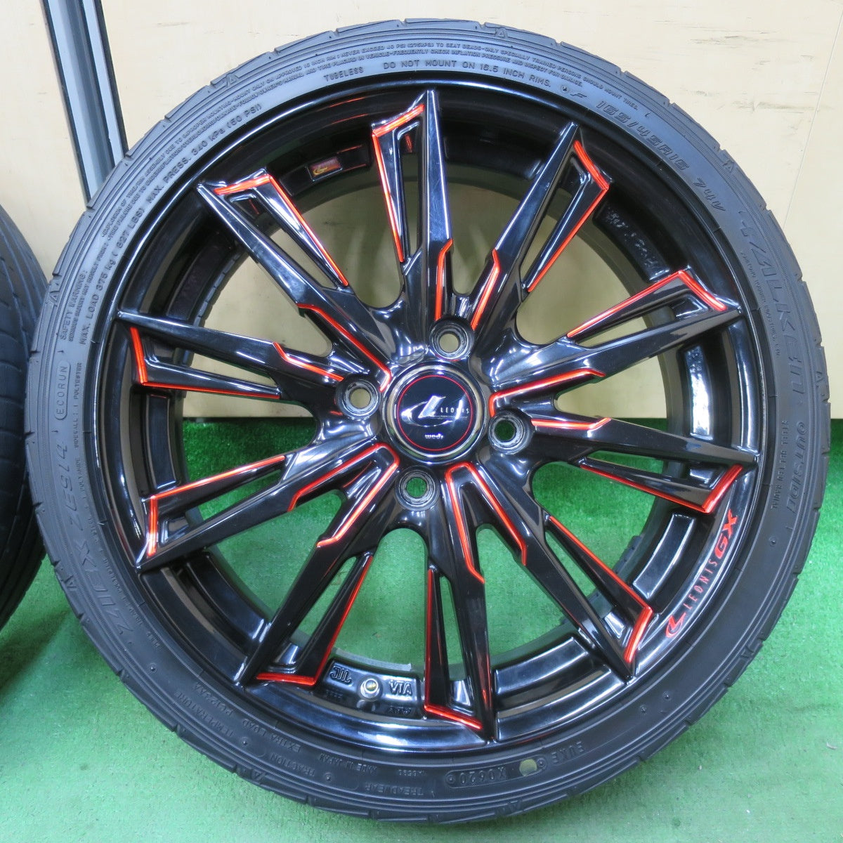 [送料無料] 軽四 キレイ★LEONIS GX 165/45R16 ファルケン ジークス ZE914 レオニス 16インチ PCD100/4H★5020901IMノ