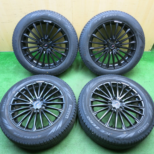 バリ溝！23年！キレイ！9.5分以上★LEHRMEISTER LF-FORCE 235/55R20 スタッドレス ピレリ アイスゼロ アシンメトリコ 20インチ レアマイスター PCD114.3/5H★5041501TNス