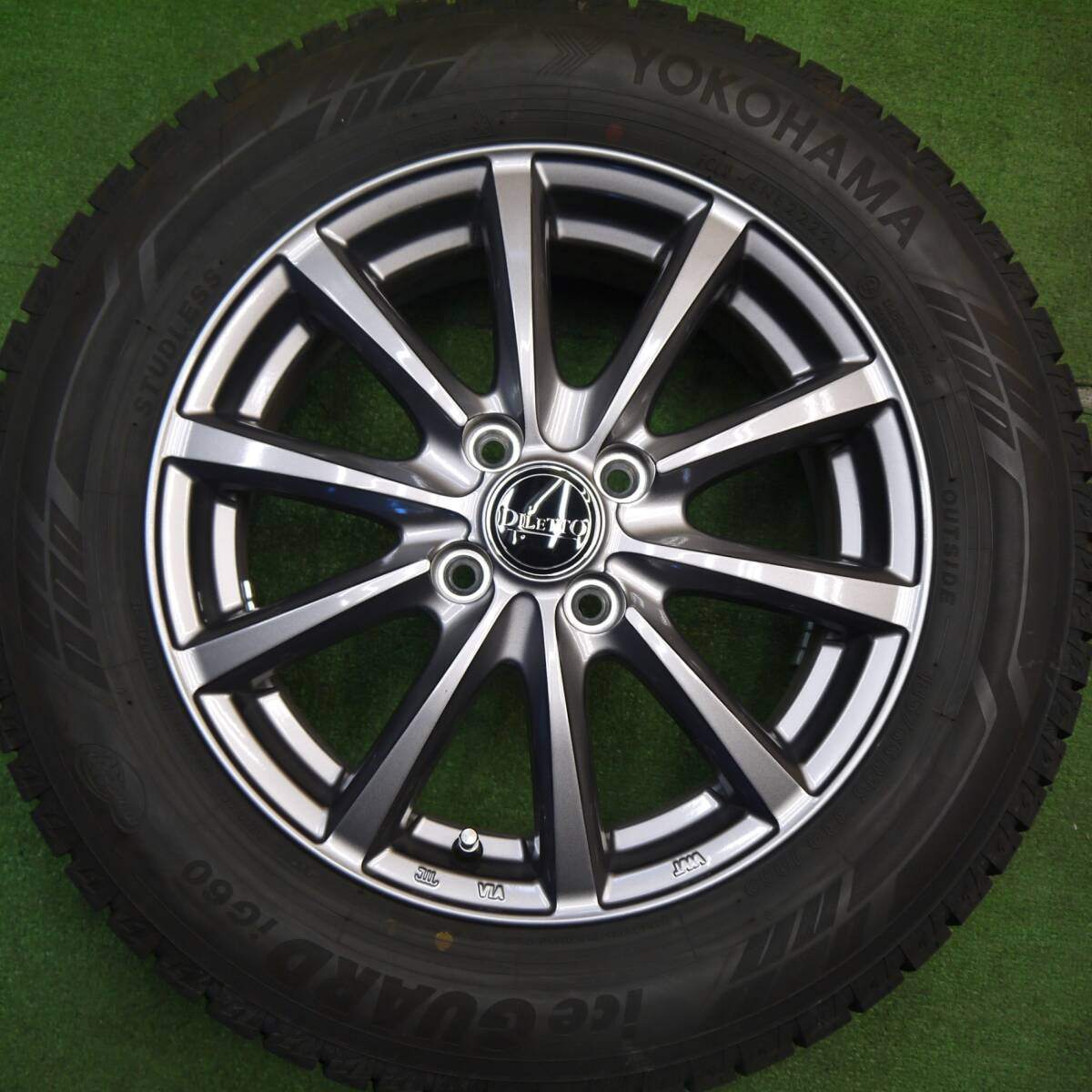 バリ溝！22年！キレイ！9.5分★スタッドレス 185/65R15 ヨコハマ アイスガード iG60 DILETTO ディレット 15インチ PCD100/4H★5033105Hス