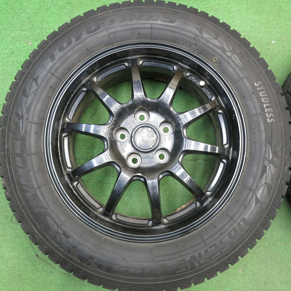 バリ溝！22年！9分★プリウス 等 195/65R15 スタッドレス トーヨー オブザーブ GIZ2 G-SPEED Gスピード 15インチ PCD100/5H★6030506HAス