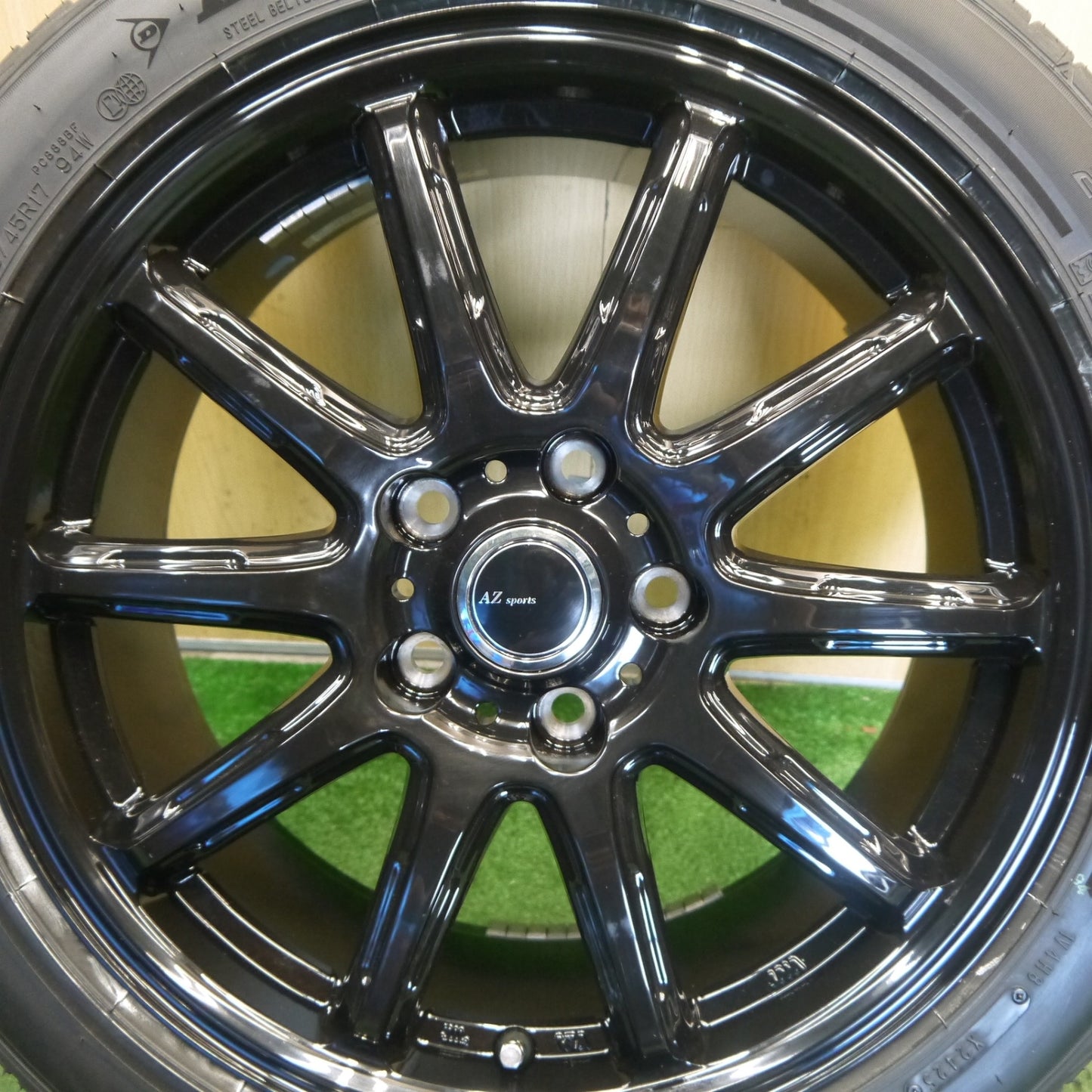 バリ溝！25年！キレイ！9.5分！1本◎225/45R17 ダンロップ LE MANS V+ AZ sports AZスポーツ ルマン 5+ 17インチ PCD114.3/5H◎6072105Hノ