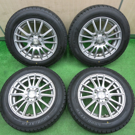 [送料無料] バリ溝！22年！キレイ！9分★スタッドレス 165/65R14 グッドイヤー アイスナビ7 ravrion selzer ラブリオン 14インチ PCD100/4H★4111305TNス