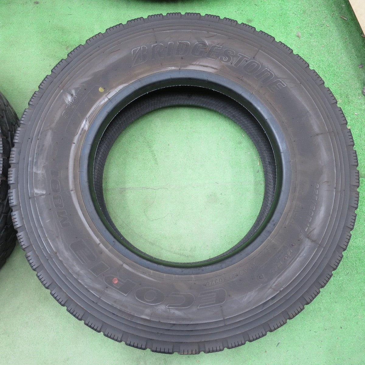 バリ溝！26年！9.5分！6本◎トラック タイヤ 225/80R17.5 123/122L ブリヂストン エコピア M801 Ⅱ ミックス オールシーズン 17.5インチ◎6092902イスタ