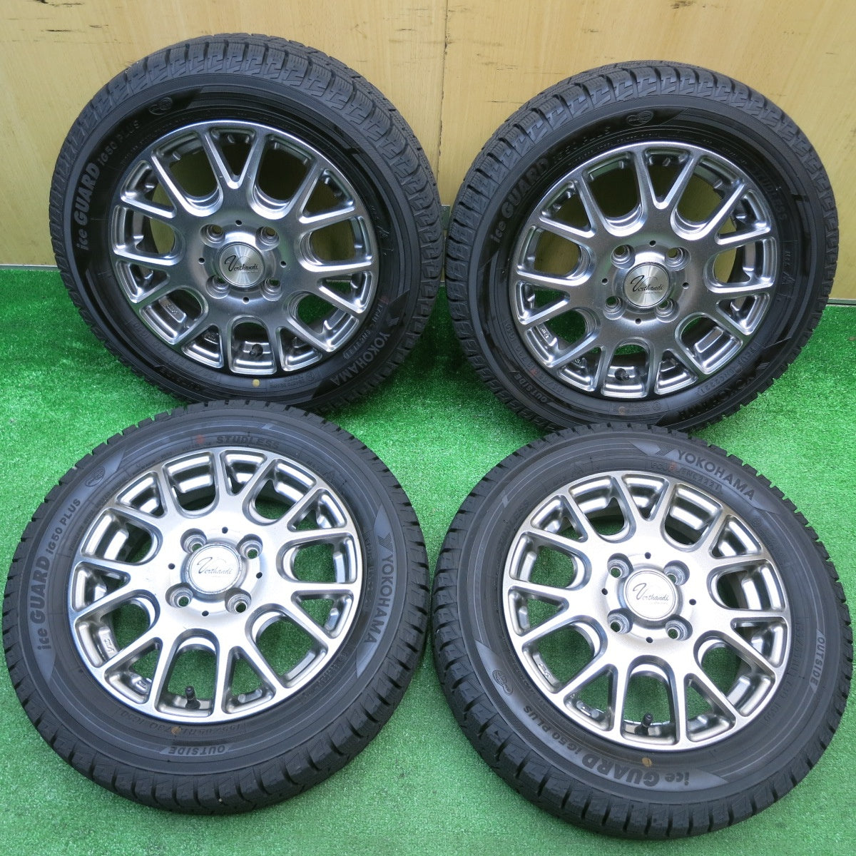 バリ溝！21年！ほぼ10分★スタッドレス 155/65R13 ヨコハマ アイスガード iG50 プラス Verthandi ヴェルザンディ ヴェルサンディ 13インチ PCD100/4H★5110904HAス