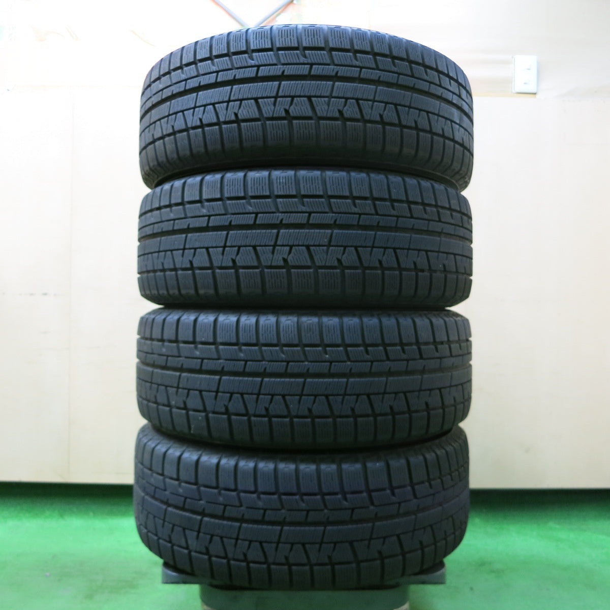 *送料無料* バリ溝！9.5分★スバル エクシーガ 純正 205/55R16 スタッドレス ヨコハマ アイスガード iG50 プラス 16インチ PCD100/5H★4052101イス