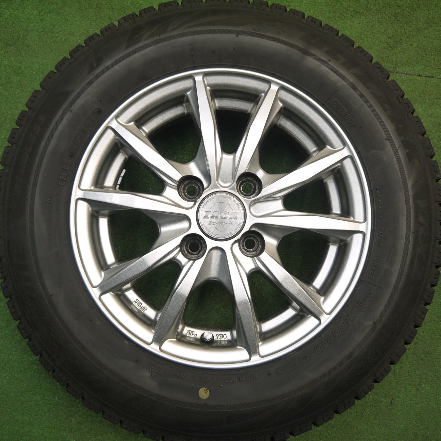 キレイ！23年★スタッドレス 155/80R13 ブリヂストン ブリザック VRX2 ZACK Sport-10 MONZA ザック モンツァ 13インチ PCD100/4H★5121704Hス