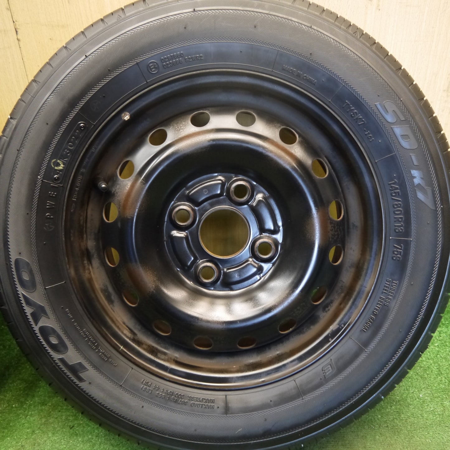 4本価格！22年★145/80R13 トーヨー SD-K7 スチール ホイール 13インチ PCD100/4H★6051904Hノ
