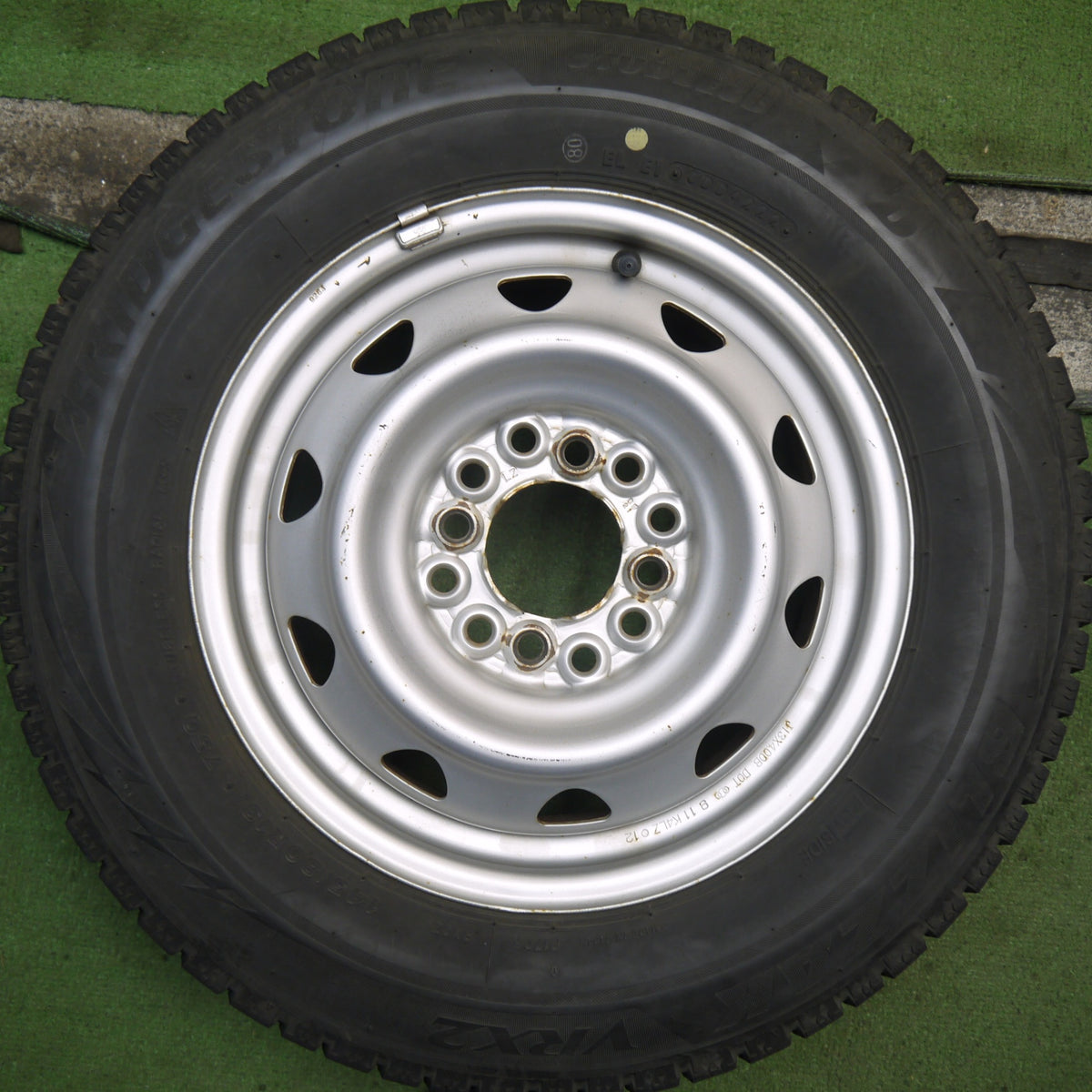 4本価格！22年◎スタッドレス 145/80R13 ブリヂストン ブリザック VRX2 スチール ホイール 13インチ PCD100 110 114.3/4H マルチ◎6090402Hス