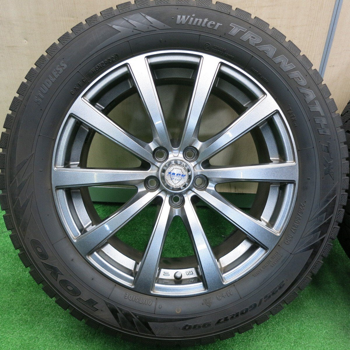 バリ溝！22年！キレイ！9.5分★スタッドレス 225/60R17 トーヨー ウインタートランパス TX ZACK JP-110 MONZA ザック 17インチ PCD114.3/5H★4120604TNス