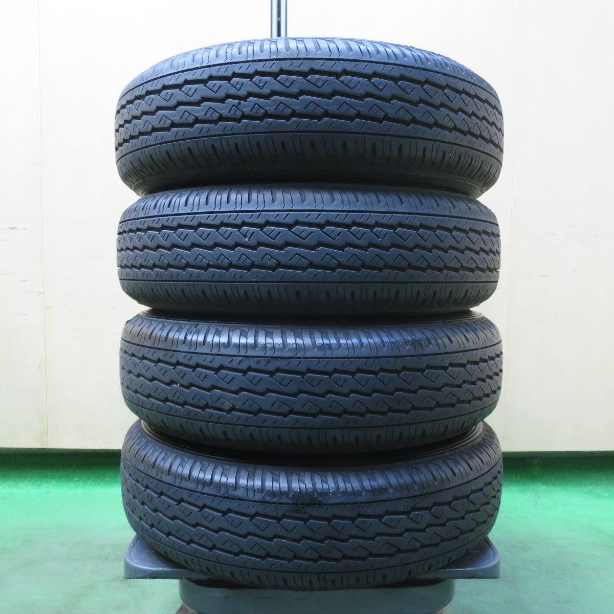 バリ溝！23年！9.5分以上★ダイハツ ハイゼット アトレー 等 純正 スチール 145/80R12 80/78N ブリヂストン K370 12インチ PCD100/4H★5103013イノ