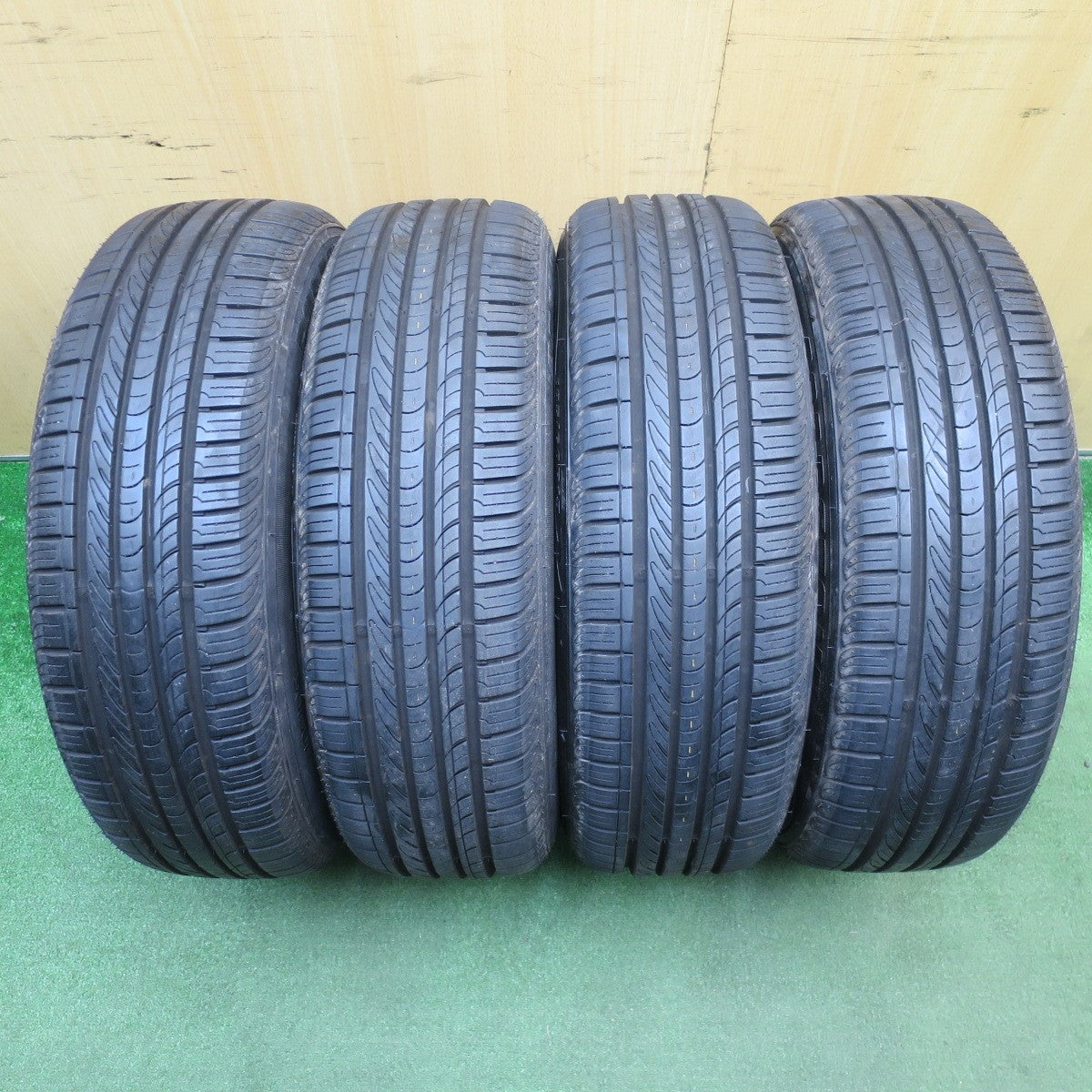 バリ溝！23年！9.5分★トヨタ アクア 純正 スチール 185/60R15 ロードストーン EUROVIS HP02 15インチ PCD100/4H★6013002NJノ
