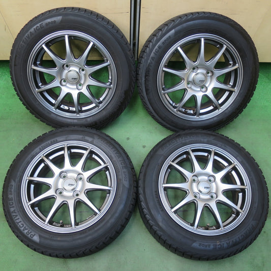 バリ溝！22年！キレイ！9分★スタッドレス 165/65R14 プラクティバ アイス BP02 SPORT ABELIA スポーツ アベリア 14インチ PCD100/4H★5123007イス