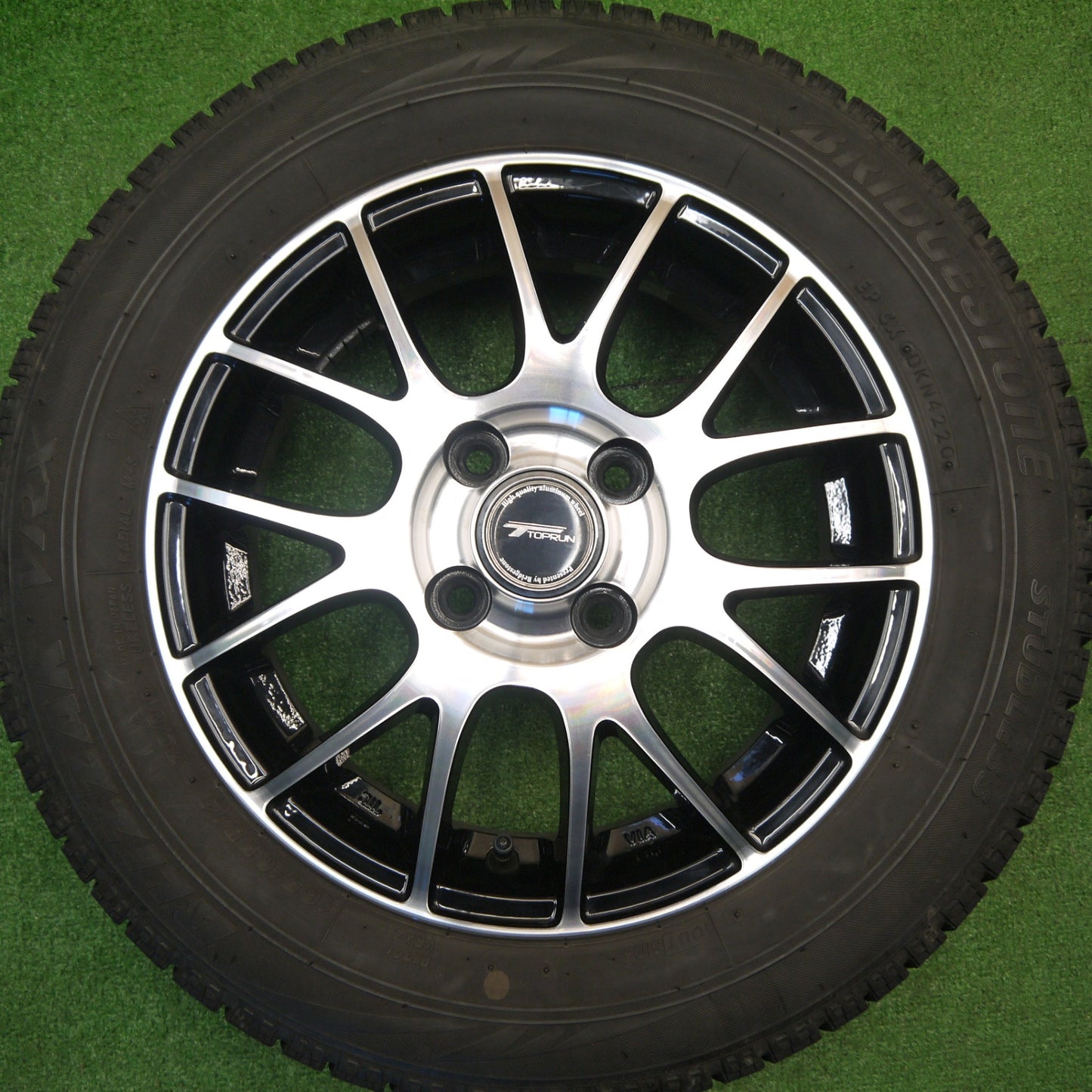 キレイ★スタッドレス 165/65R14 ブリヂストン ブリザック VRX TOPRUN トップラン 14インチ ソリオ ハスラー 等 PCD100/4H★5102905Hス