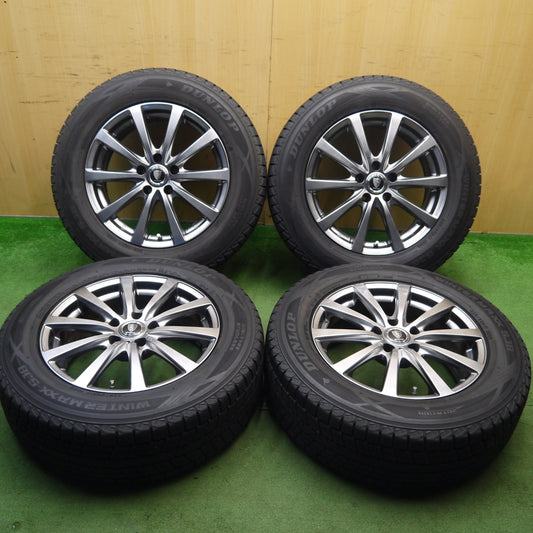 バリ溝！キレイ！8.5分★スタッドレス 225/65R17 ダンロップ ウインターマックス SJ8 MANARAY SPORT マナレイスポーツ 17インチ PCD114.3/5H★5071606Hス
