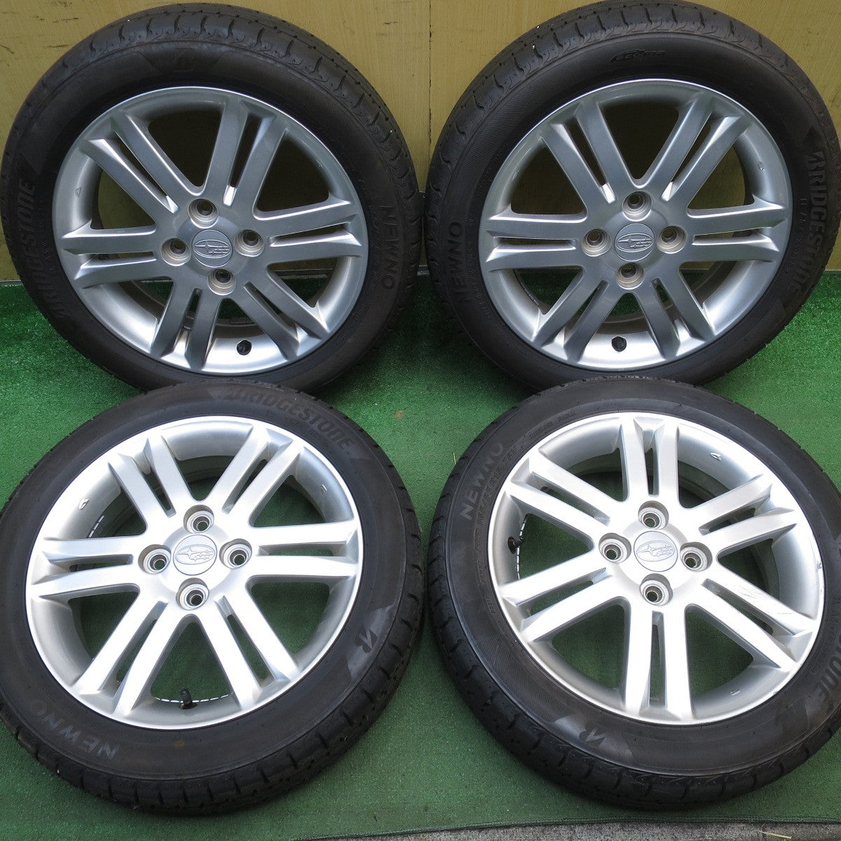バリ溝！25年！8.5分◎スバル ステラ カスタム 純正 165/55R15 ブリヂストン NEWNO ニューノ 15インチ PCD100/4H◎6082806NJノ