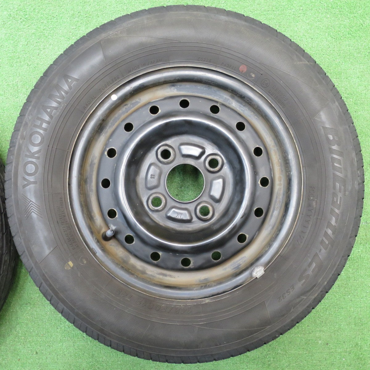 4本価格！22年★145/80R12 ヨコハマ BluEarth-ES ES32 スチール ホイール ブルーアース 12インチ PCD100/4H★6022506NJノ