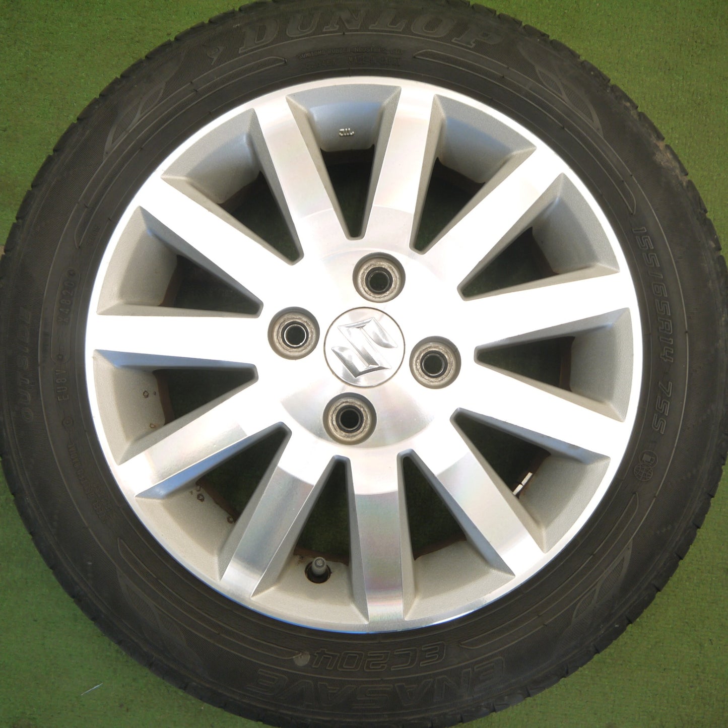4本価格◎スズキ ワゴンR 純正 155/65R14 ダンロップ エナセーブ EC204 14インチ PCD100/4H◎6061508Hノ