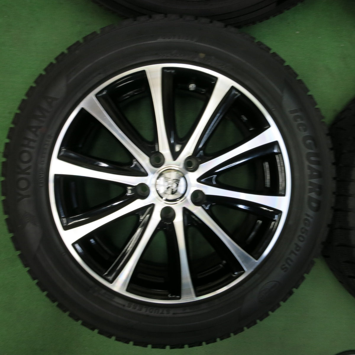 [送料無料] バリ溝！キレイ！9.5分★スタッドレス 225/55R17 ヨコハマ アイスガード iG50 プラス PRAUZER DUEL プレウザーデュエル PCD114.3/5H★4092004SYス