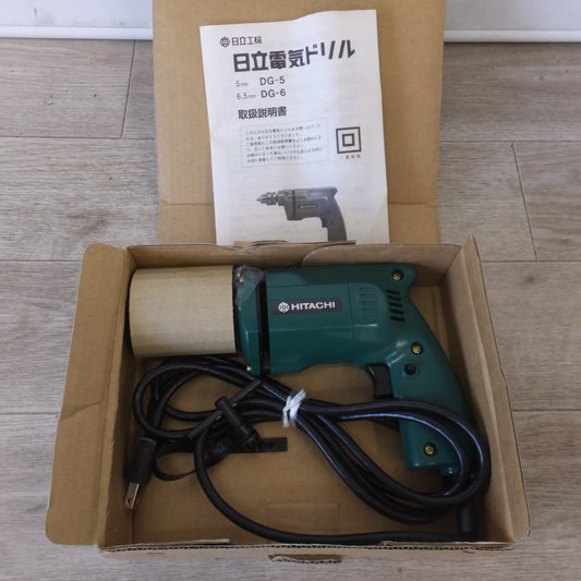 [送料無料] 未使用★日立 HITACHI 6.5mm 電気ドリル DG-6　100V 50/60Hz 240W 2.5A 2700rpm★