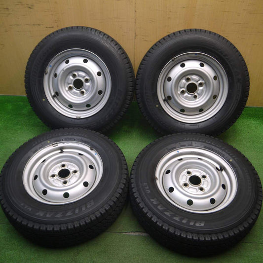 バリ溝！21年！9.5分以上★スタッドレス 165R13 6PR ブリヂストン ブリザック VL1 スチール ホイール 13インチ PCD100/4H★5022509Hス