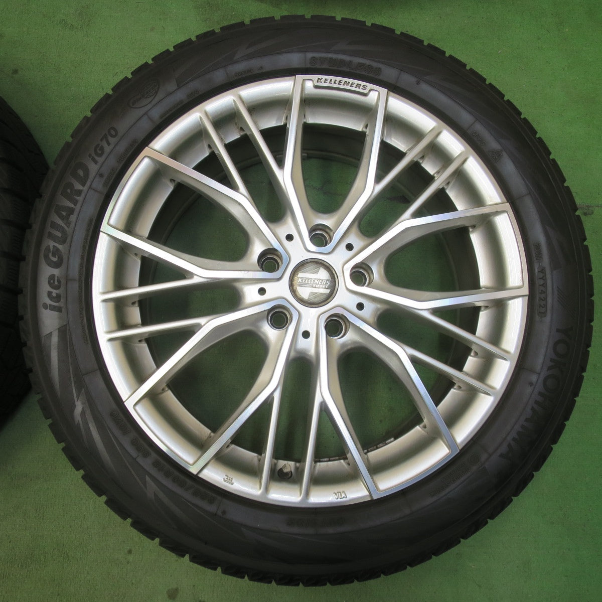 バリ溝！9.5分★BMW MINI 等 KELLENERS Sport Eltz 225/50R18 スタッドレス ヨコハマ アイスガード iG70 ケレナーズ スポーツ エルツ 18インチ PCD112/5H★6010603イス