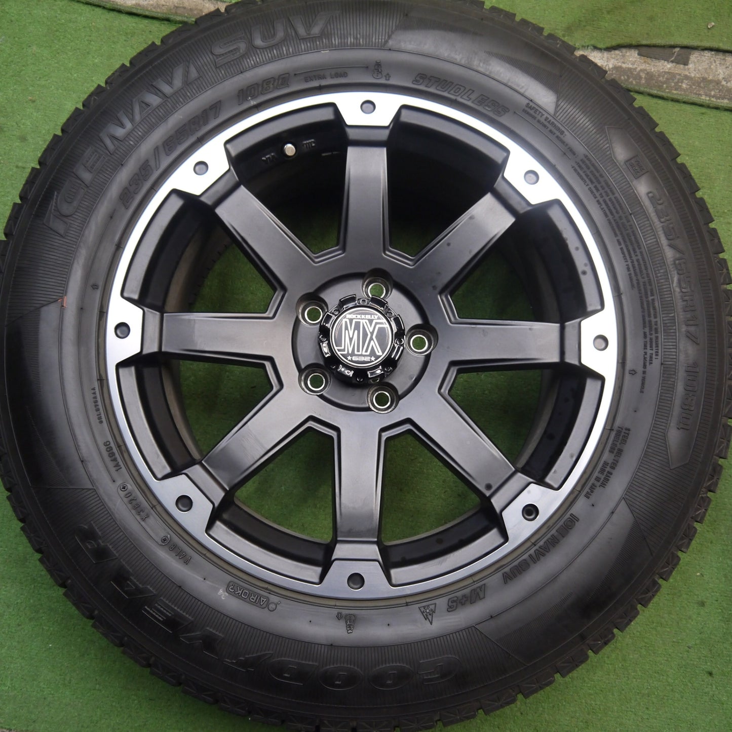 バリ溝！9.5分★ROCK KELLY MX 632 LOXARNY 235/65R17 スタッドレス グッドイヤー アイスナビ SUV ロックケリー ロクサーニ PCD114.3/5H★5071801Hス