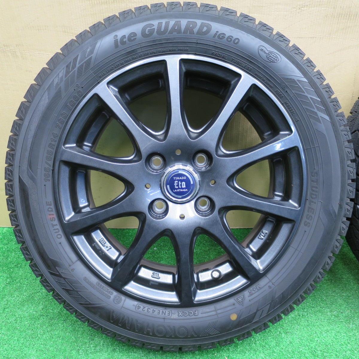ほぼ未使用！24年！キレイ★スタッドレス 165/65R14 ヨコハマ アイスガード iG60 TIRADO Eta LA STRADA ティラード ラストラーダ 14インチ PCD100/4H★5121001NKス