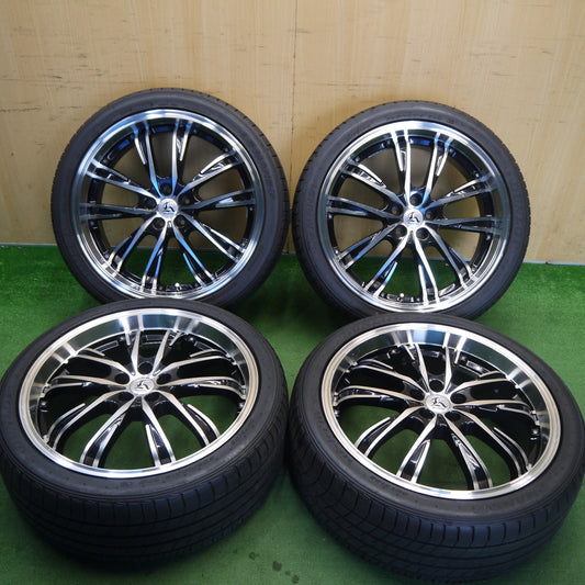 バリ溝！9.5分★プリウス 等 Kashina XV5 225/40R19 ダンロップ LE MANS V カシーナ 19インチ PCD100/5H★6050819Hノ