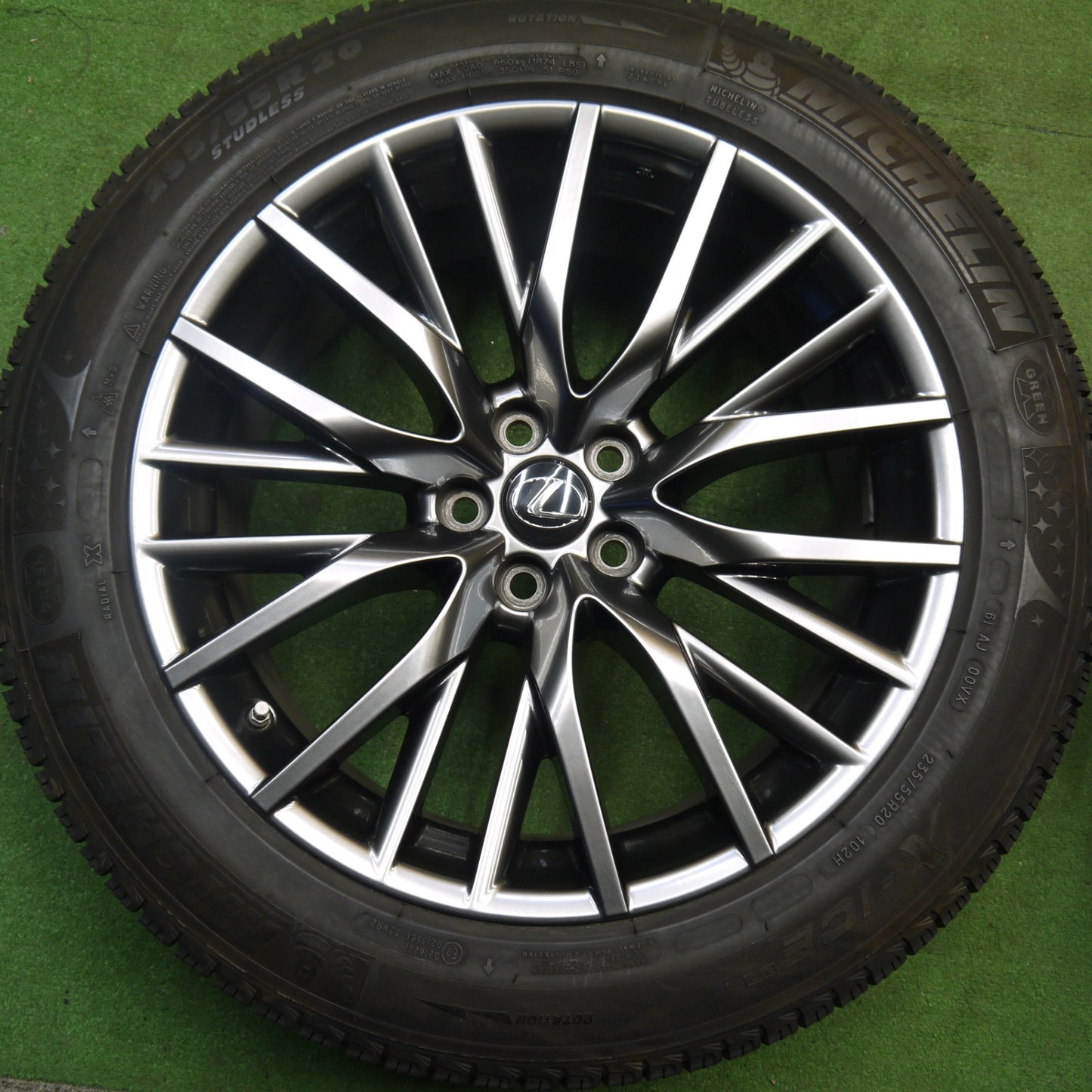 センサー付き！キレイ★レクサス RX Fスポーツ 純正 235/55R20 スタッドレス ミシュラン X-ICE XI3 20インチ PCD114.3/5H★6012603Hス