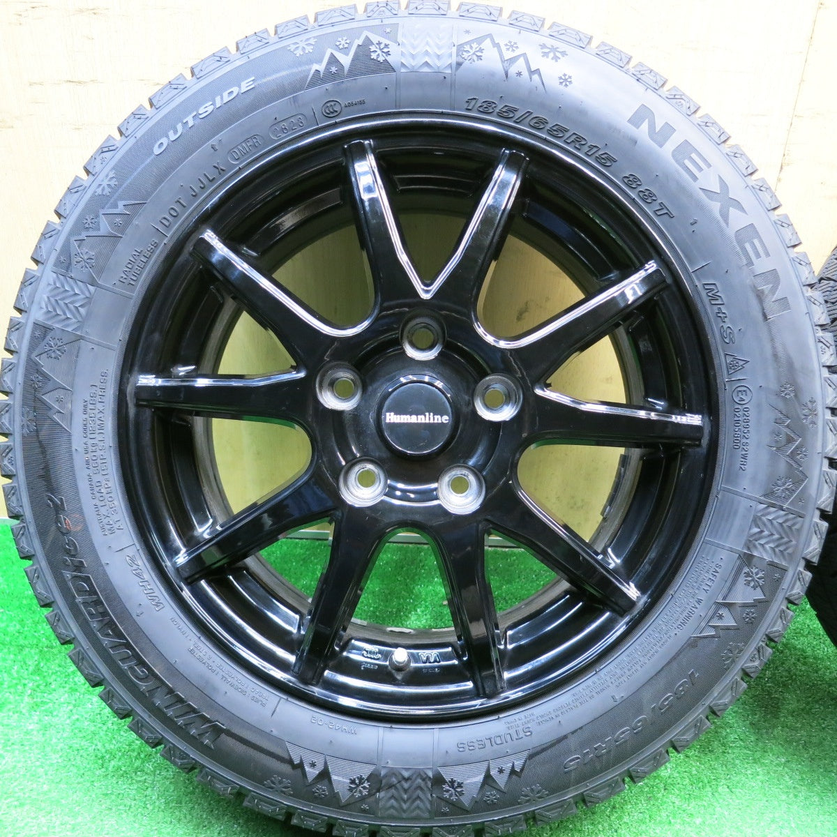 バリ溝！23年！9.5分以上★スタッドレス 185/65R15 ネクセン ウィンガード ice2 Humanline ヒューマンライン 15インチ PCD114.3/5H★5122113HAス