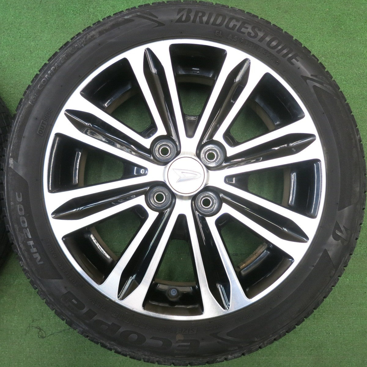 バリ溝！22年！8.5分★ダイハツ LA600S タント カスタム 純正 165/55R15 ブリヂストン エコピア NH200C 15インチ PCD100/4H★6022312HAノ