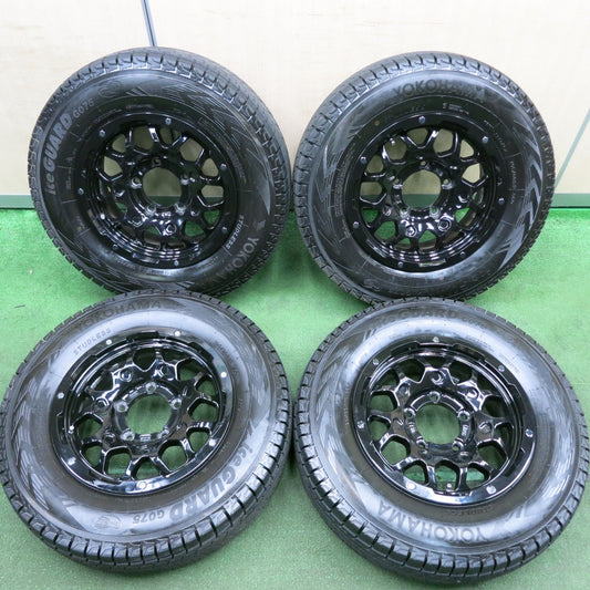 *送料無料* バリ溝！21年！キレイ！9.5分★シエラ 等 LEHRMEISTER LMG MS-9W 195/80R15 スタッドレス ヨコハマ アイスガード G075 レアマイスター MS9W PCD139.7/5H★4060101HAス