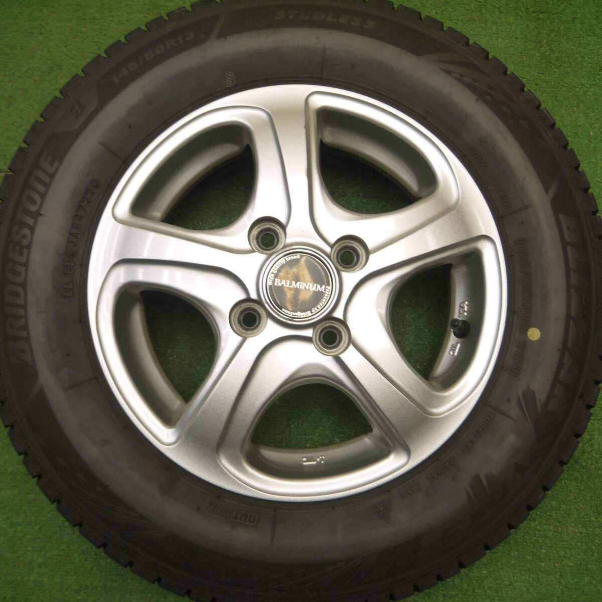 バリ溝！22年！キレイ！9分★スタッドレス 145/80R13 ブリヂストン ブリザック VRX3 BALMINUM バルミナ 13インチ PCD100/4H★5010611Hス
