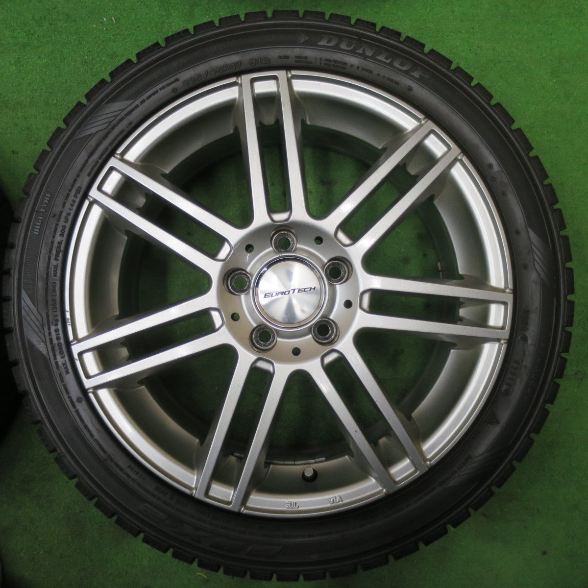 バリ溝！9.5分以上★ベンツ 等 EUROTECH STAGE TW7 225/45R17 スタッドレス ダンロップ DSX-2 ユーロテック ステージ PCD112/5H★5060502TTス