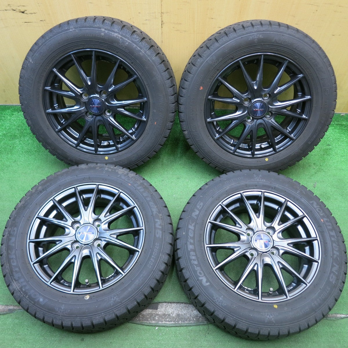 バリ溝！22年！9.5分★スタッドレス 175/65R14 オートバックス ノーストレック N5 VELVA SPORTZ ヴェルヴァ 14インチ PCD100/4H★5070604HAス