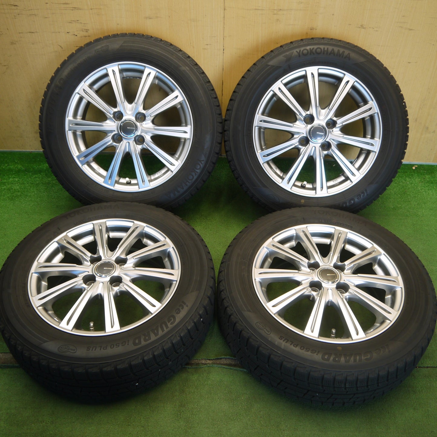 キレイ◎スタッドレス 175/65R15 ヨコハマ アイスガード iG50 プラス MILLOUS PS ミルアス 15インチ PCD100/4H◎6072202Hス