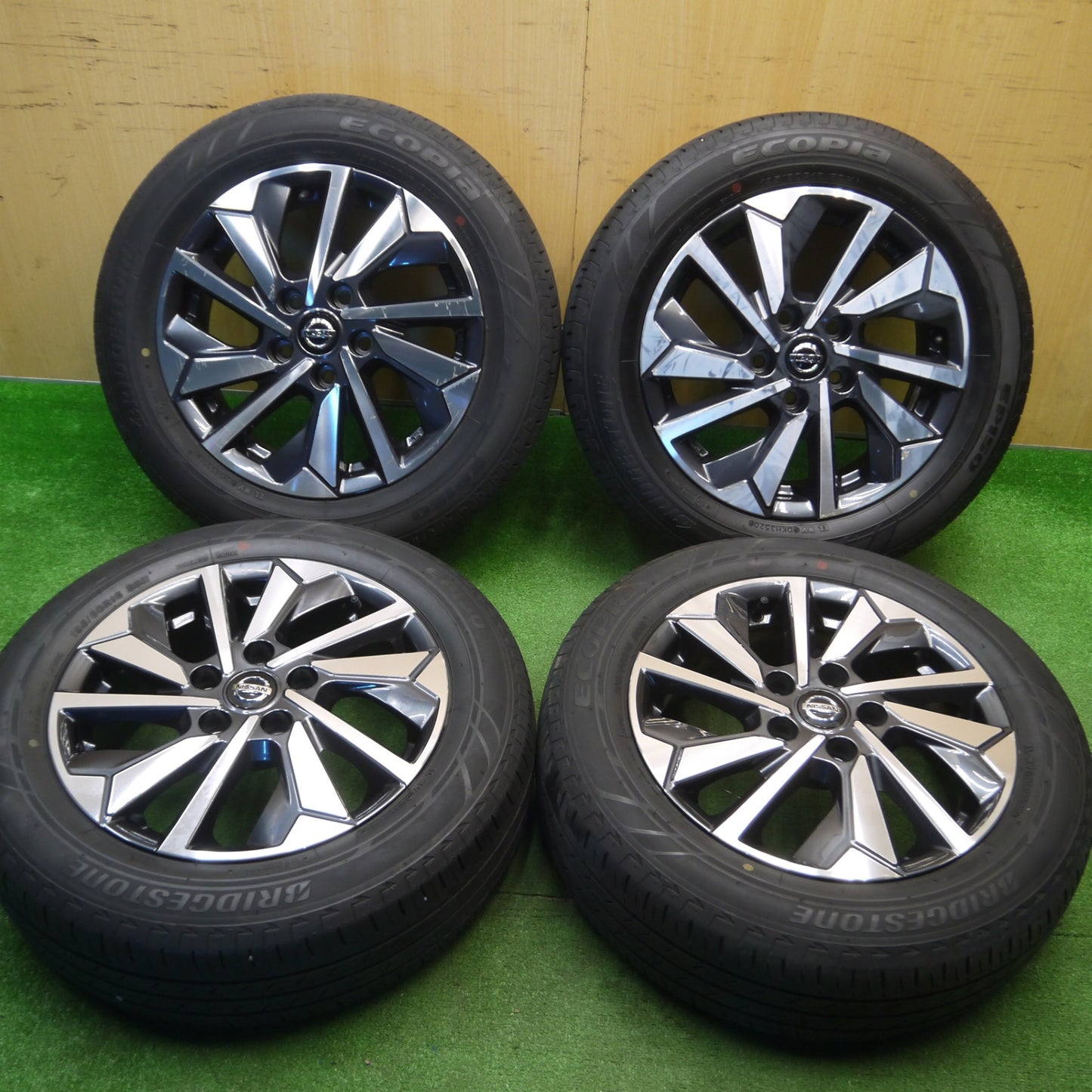 [送料無料] バリ溝！8.5分★日産 C27 セレナ ハイウェイスター 純正 195/60R16 ブリヂストン エコピア EP150 16インチ PCD114.3/5H★5011002Hノ