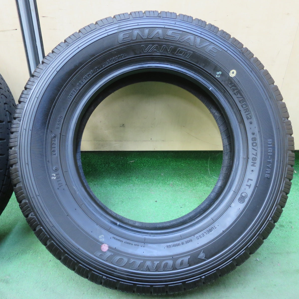 超バリ溝！25年！9.5分以上★145/80R12 80/78N ダンロップ エナセーブ VAN01 タイヤ 12インチ 軽 トラック 軽 バン ハイゼット エブリィ 等★6060403イノタ