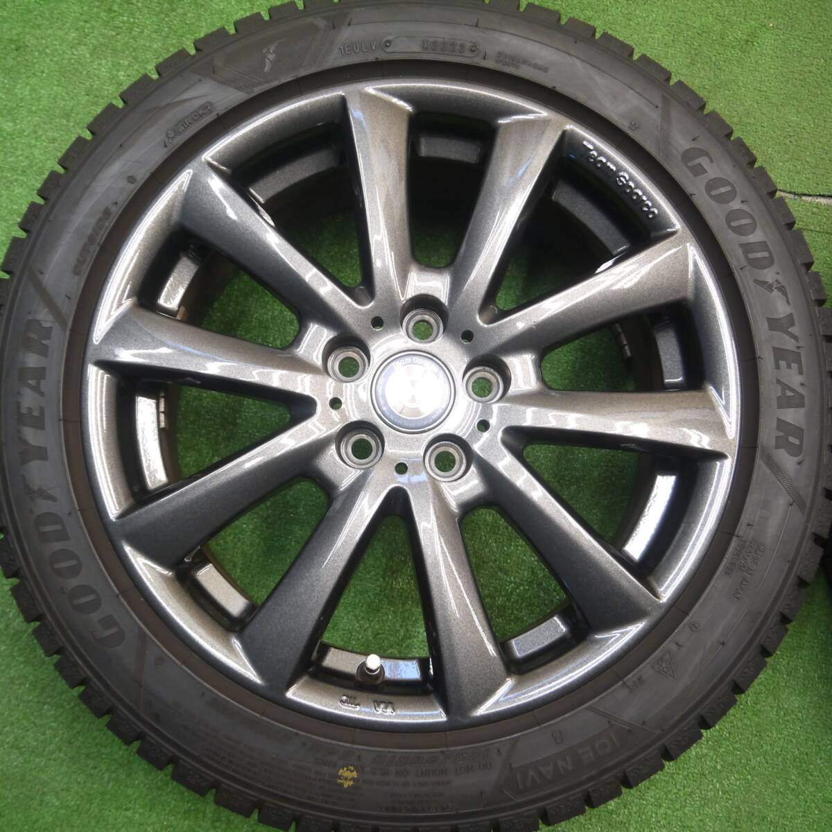 バリ溝！23年！キレイ！ほぼ10分★スタッドレス 195/50R16 グッドイヤー アイスナビ8 Team Sparco チームスパルコ 16インチ PCD100/5H★4121701Hス