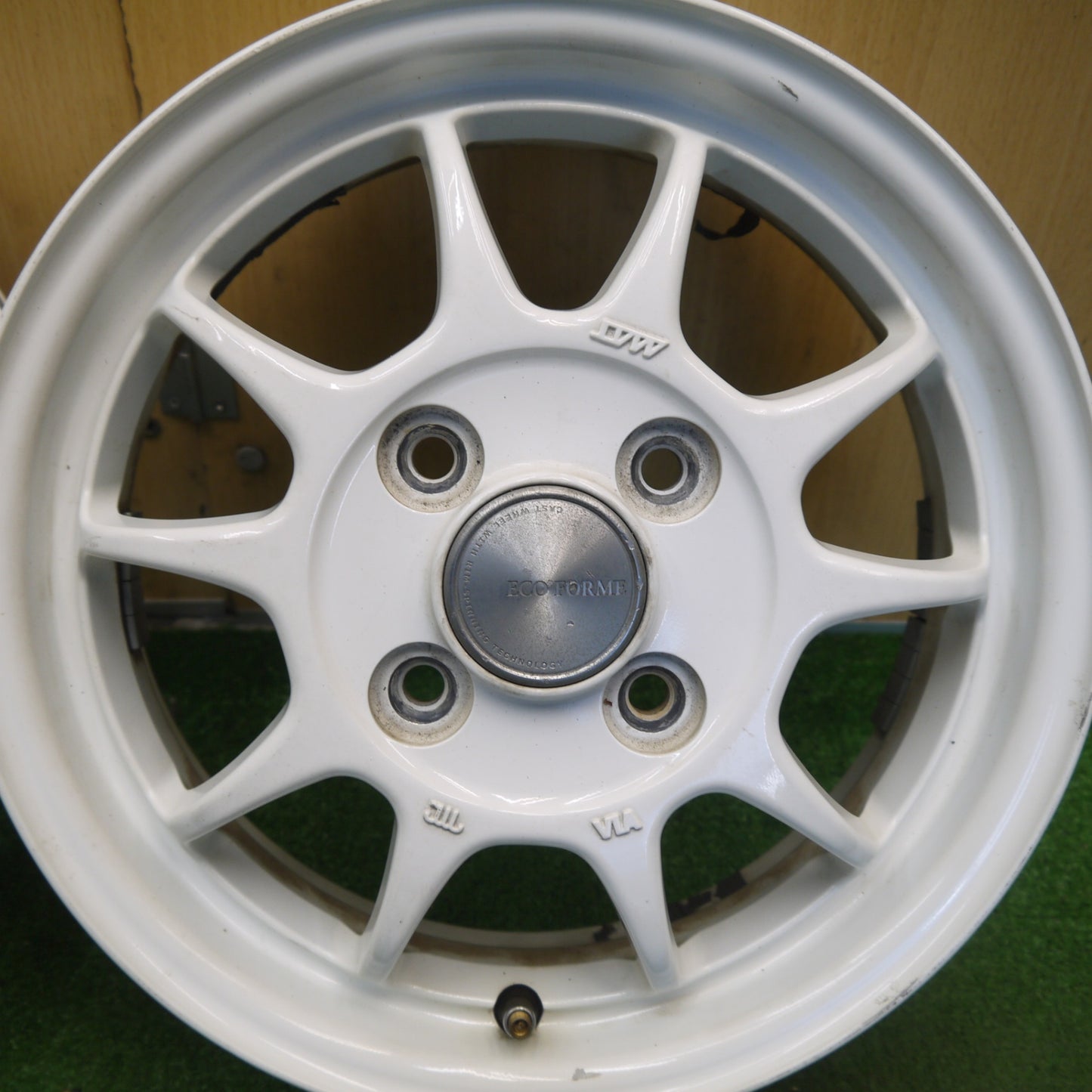 キレイ◎ECO FORME CRS102 13インチ ホイール エコ フォルム ブリヂストン製 13×4.00B PCD100/4H◎6082804Hホ