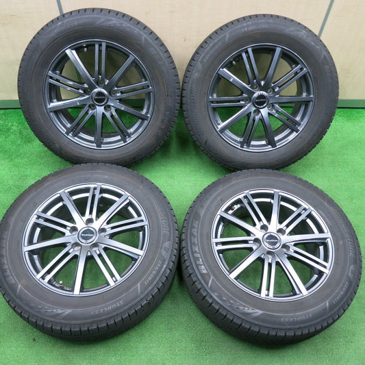 バリ溝！21年！キレイ！9分★スタッドレス 225/60R17 ブリヂストン ブリザック VRX3 BALMINUM バルミナ 17インチ PCD114.3/5H★4112705TNス
