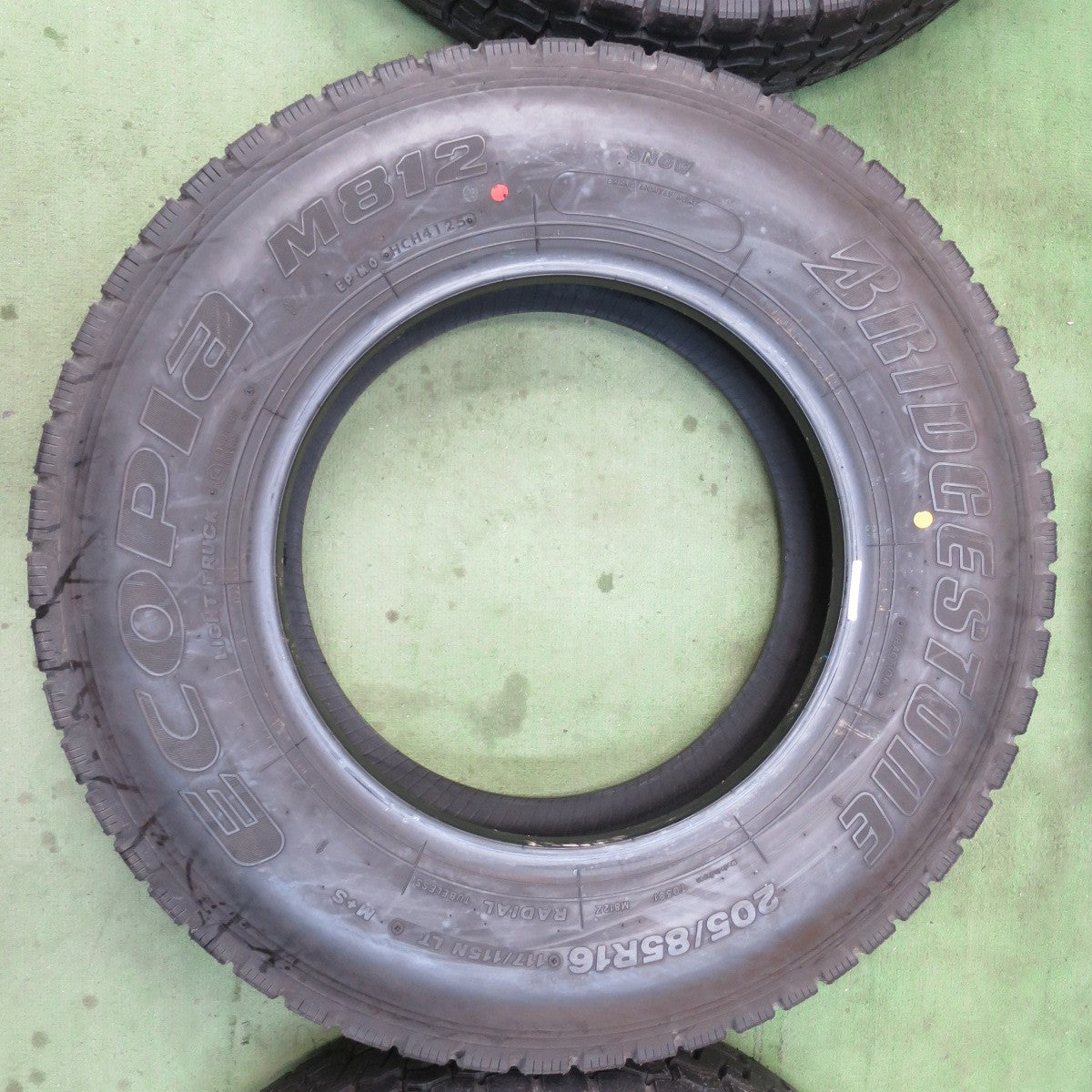 ほぼ未使用！25年！6本★トラック バス タイヤ 205/85R16 117/115N ブリヂストン エコピア M812 ミックス オールシーズン 16インチ★6013106イスタ