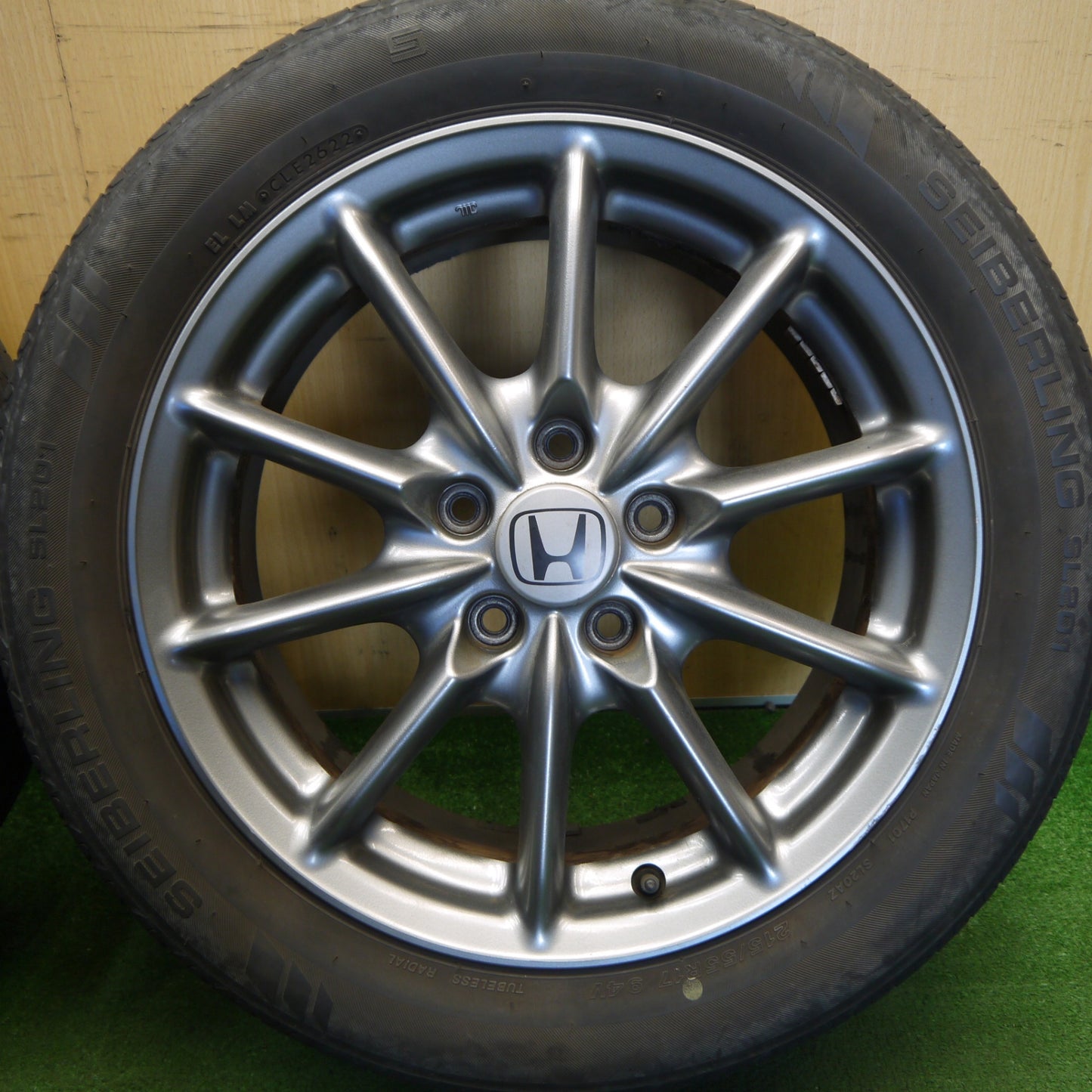 バリ溝！22年！8.5分★ホンダ オデッセイ アブソルート 純正 ENKEI 215/55R17 セイバーリング SL201 17インチ エンケイ PCD114.3/5H★6051510Hノ