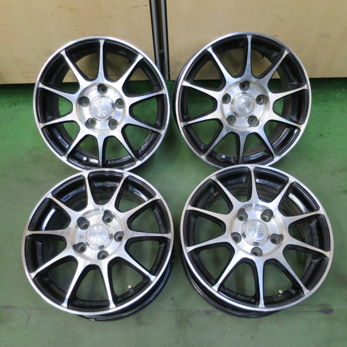 4本価格★RIVAZZA ENKEI 15インチ ホイール リヴァッツァ エンケイ 15×6J PCD114.3/5H★6071303NGホ