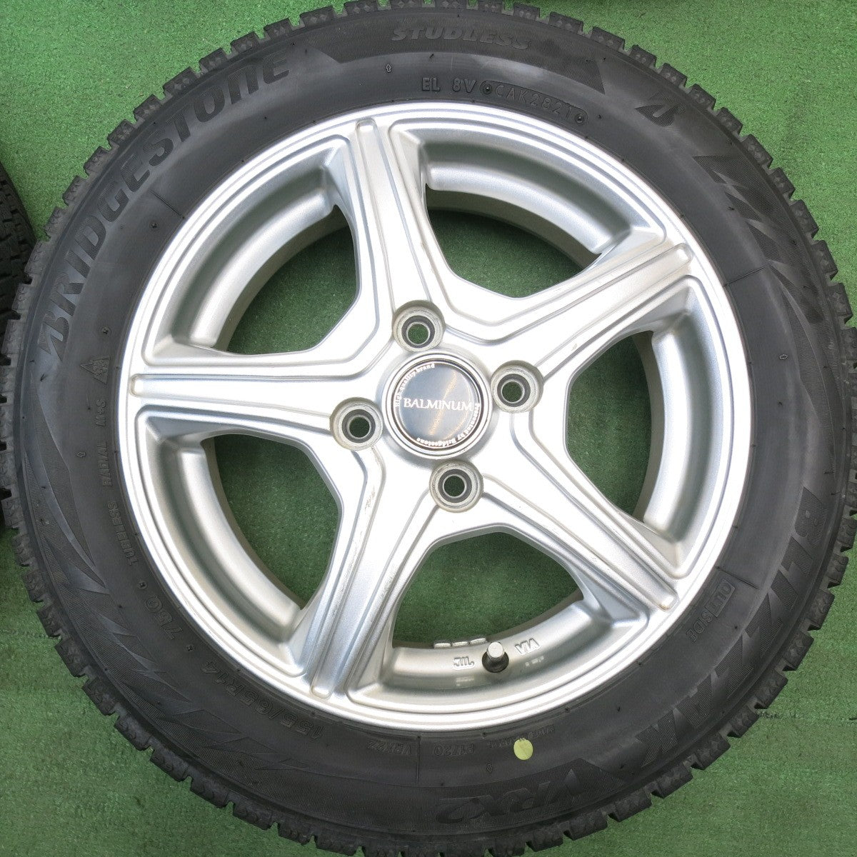 バリ溝！8.5分★スタッドレス 155/65R14 ブリヂストン ブリザック VRX2 BALMINUM VR5 バルミナ 14インチ PCD100/4H★6032903HAス