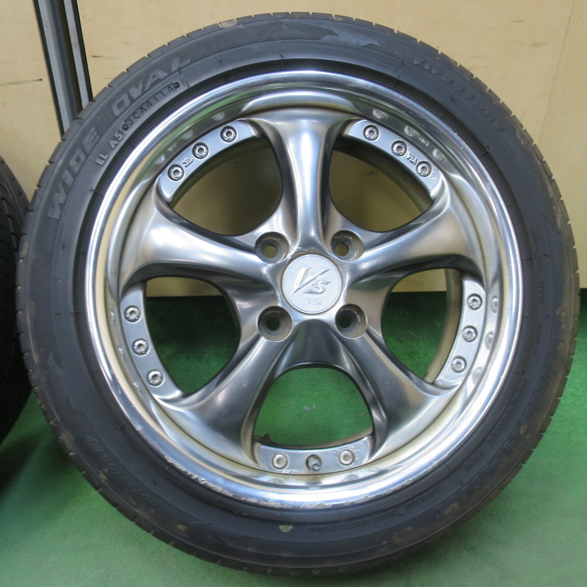 4本価格★WORK VS-KF 165/55R15 ファイアストン ファイアホーク ワイドオーバル 15インチ ワーク PCD100/4H★6032409イノ
