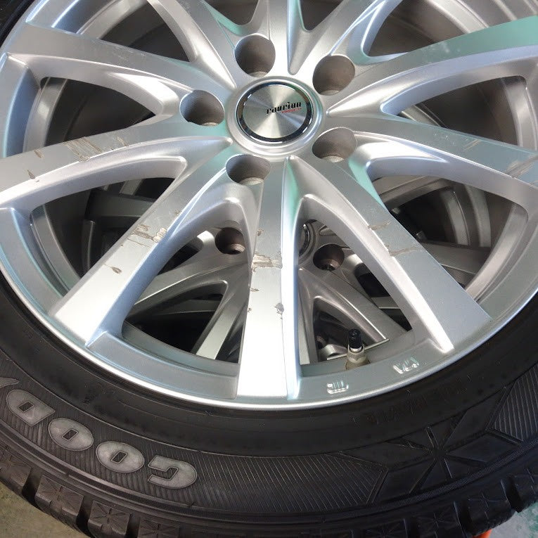 [送料無料] バリ溝！9分★スタッドレス 215/55R17 グッドイヤー アイスナビ6 ravrion RS01 PCD114.3/5H★4022013Hス