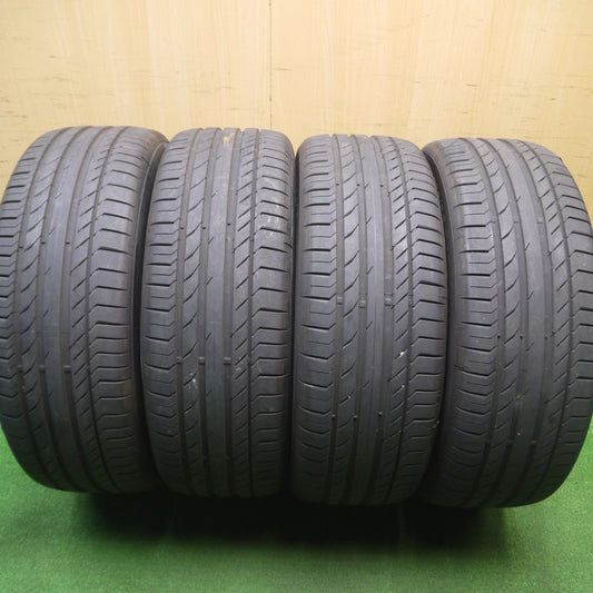 [送料無料] バリ溝！24年！9.5分★235/55R19 コンチネンタル コンチスポーツコンタクト5 タイヤ 19インチ ボルボ アウディ 等★4121103Hノタ
