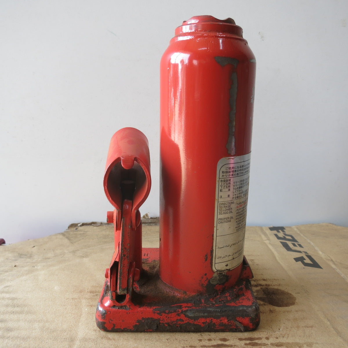 [送料無料] ◆マサダ 油圧 ジャッキ NF-5IF 工具 5TON 5ton 5トン 5000kg 油圧式 オイル だるま ダルマ 車載 自動車 点検 整備③◆