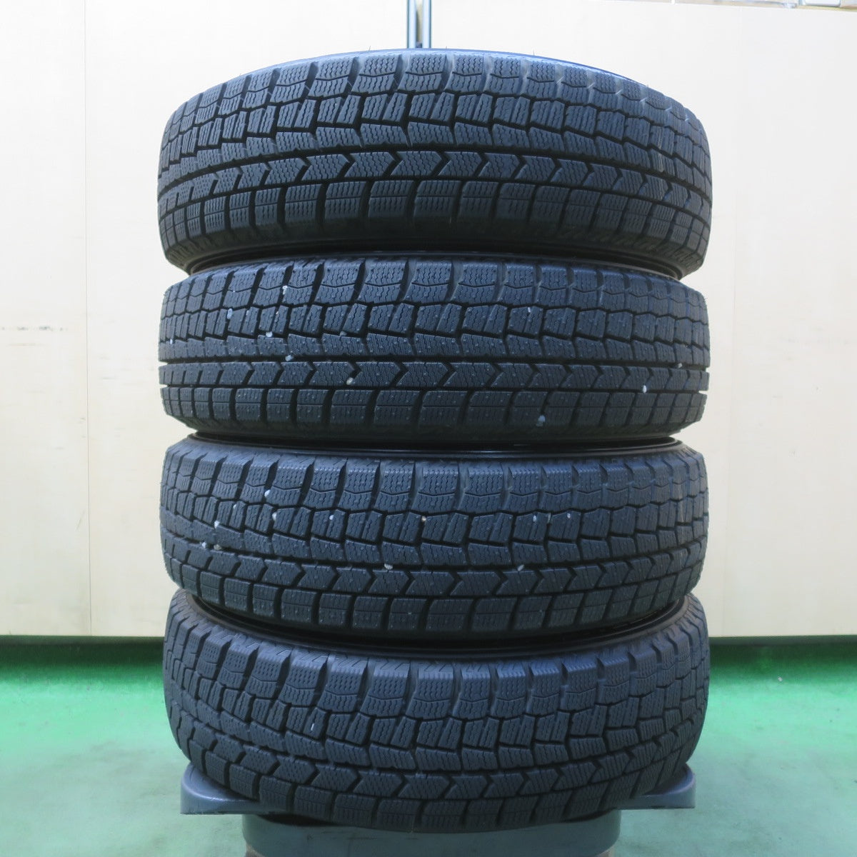 バリ溝！ほぼ10分◎スタッドレス 155/65R14 ダンロップ ウインターマックス WM02 MACBES MB8 マクベス 14インチ PCD100/4H◎6061503イス